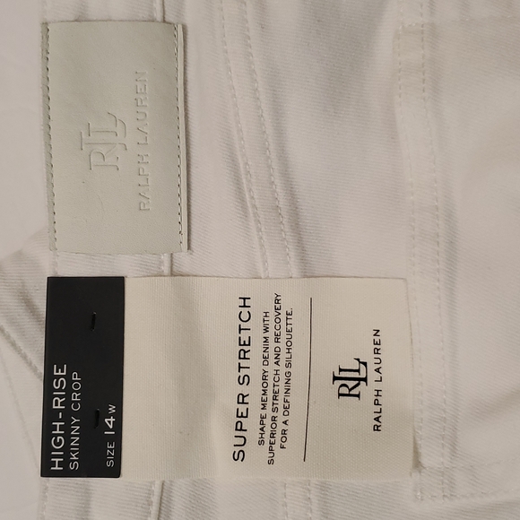 Ralph Lauren white high rise skinny crop jeans - Picture 7 of 8